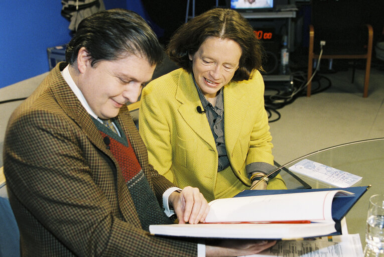 Television debate recording in Strasbourg