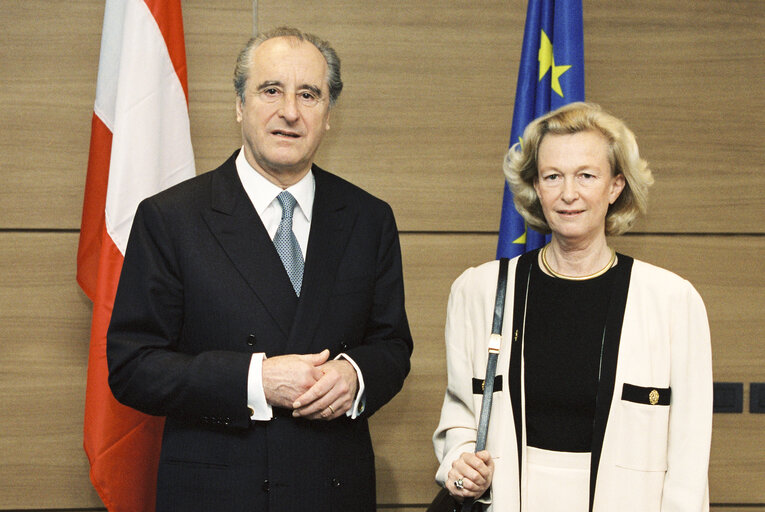 Formal sitting with the President of Austria, Thomas KLESTIL, in Strasbourg