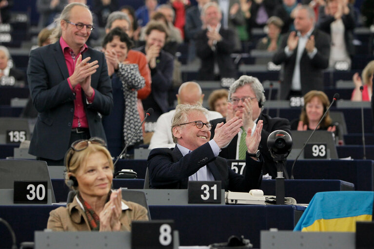 Foto 2: Last speech of Daniel COHN-BENDIT in Plenary session week 16 2014 in Strasbourg