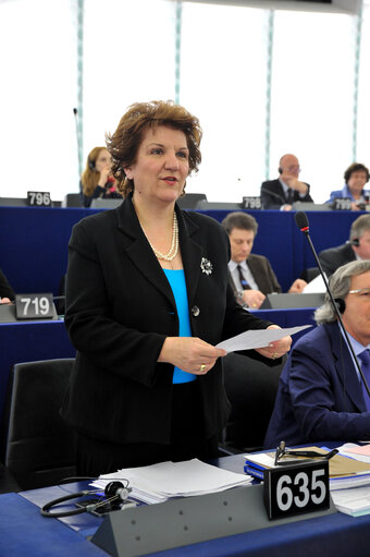 Antigoni PAPADOPOULOU in plenary in Strasbourg