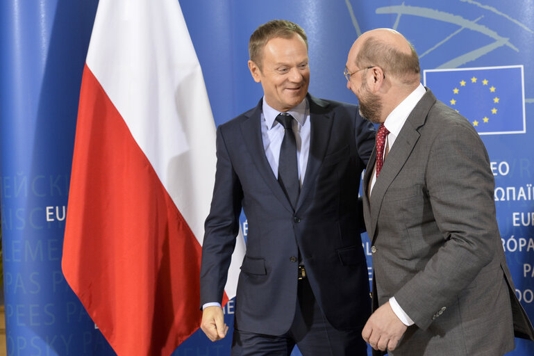 Martin SCHULZ meets with Donald TUSK, Prime Minister of Poland