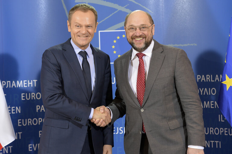 Martin SCHULZ meets with Donald TUSK, Prime Minister of Poland