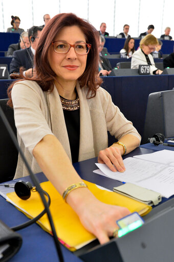 Foto 9: Romana JORDAN in plenary session week 09 2014 in Strasbourg