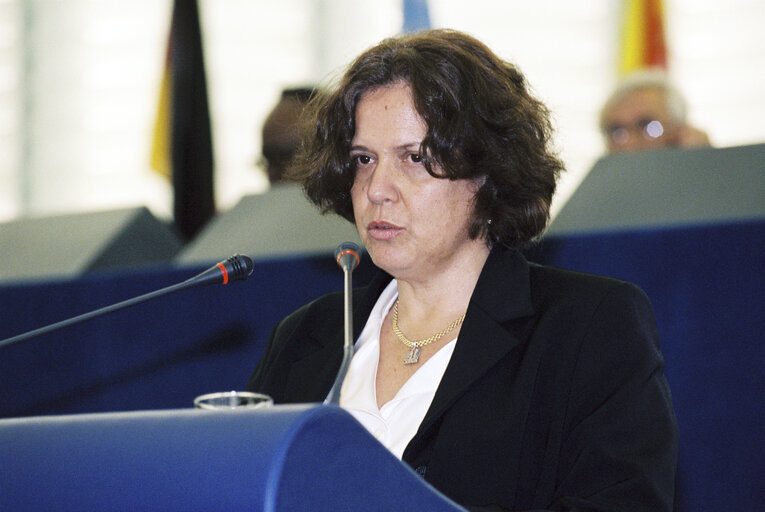 Fotografija 4: Nurit Peled-Elhanan, Dom Zacarias Kamwenho and Izzat Ghazzawi, 2001 Sakharov Prize laureates, are received at the European Parliament