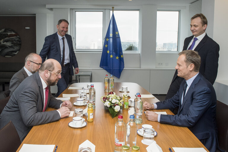 Martin SCHULZ - EP President meets with Donald TUSK, Prime Minister of Poland