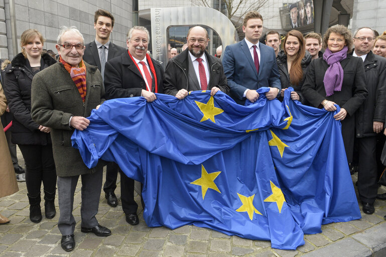 EP President at the unveiling of statue from The International Auschwitz Committee