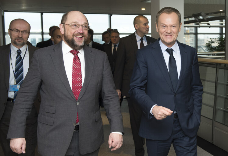 Martin SCHULZ - EP President meets with Donald TUSK, Prime Minister of Poland
