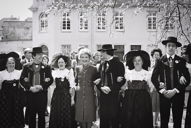 Official visit of the President of the United States in Strasbourg in May 1985.