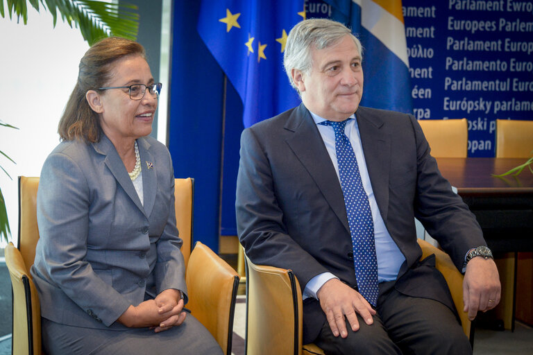 Φωτογραφία 4: Official visit of President of the Republic of the Marshall Islands to the European Parliament in Strasbourg - Press point