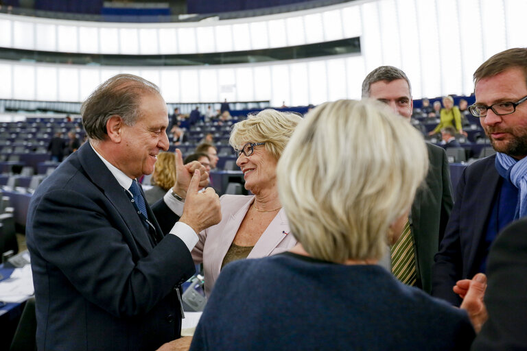 Fotografija 1: Plenary session Week 3 2017 in Strasbourg - Election of the Quaestors of Parliament