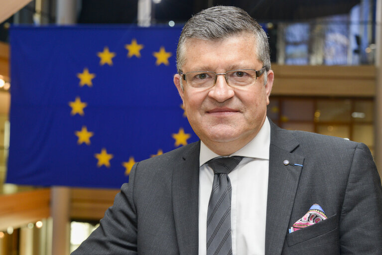 Foto 5: Franck PROUST in the European parliament in Strasbourg