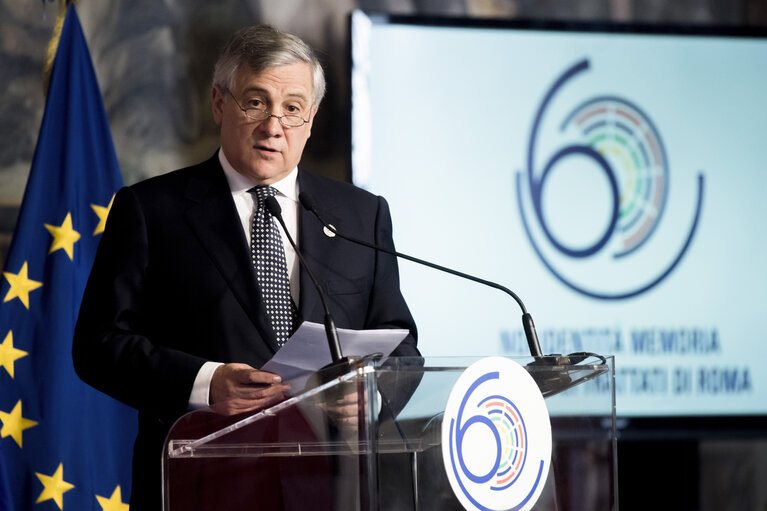 Fotogrāfija 16: Celebration of the ' 60 years of the Treaty of Rome ' in Campidoglio - Ceremony of the signature of the Rome declaration