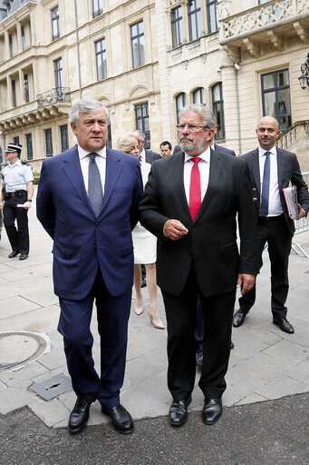 Fotografie 2: Official visit of the President of the European Parliament to Luxembourg - Mars Di Bartolomeo President of the chamber of Deputies- Chamber of the Deputies