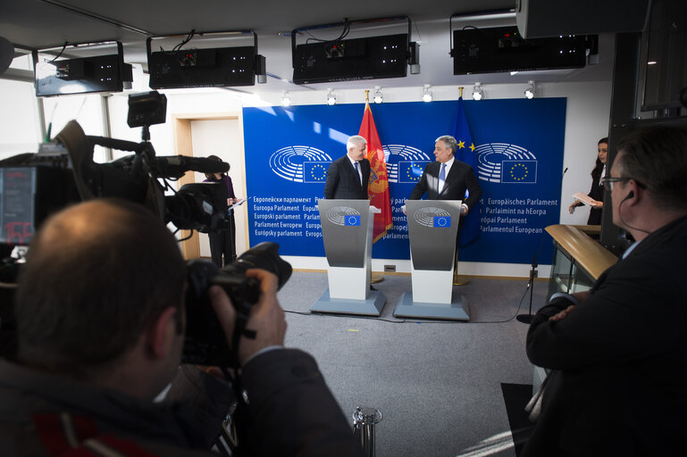 Fotografija 4: Official visit of Dusko MARKOVIC, Prime Minister of MontenegroPress point