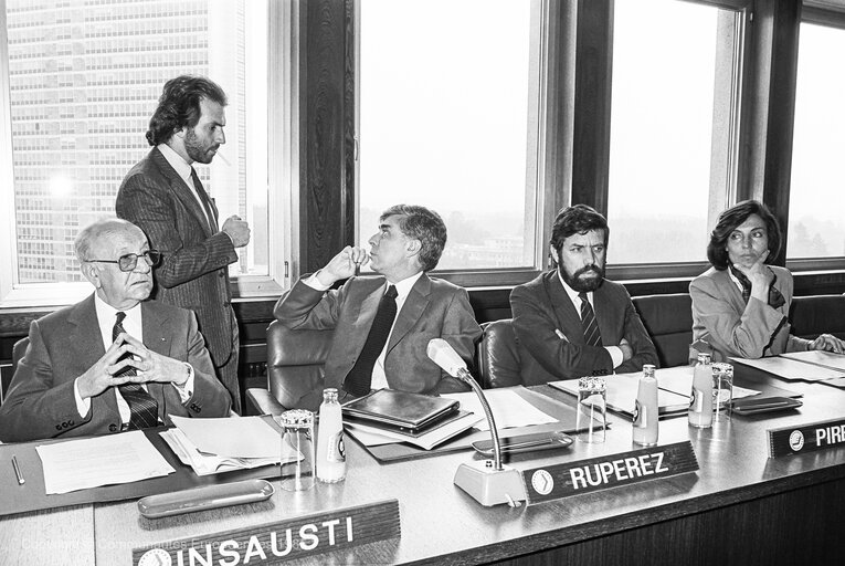 Foto 2: EPP meeting at the EP in Luxembourg - April 1985