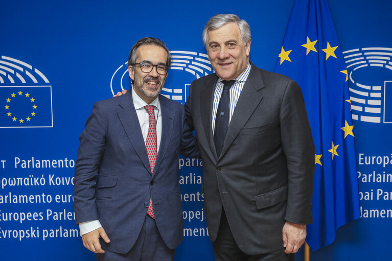 Photo 2: Antonio TAJANI - EP President meets with MEP Paulo RANGEL