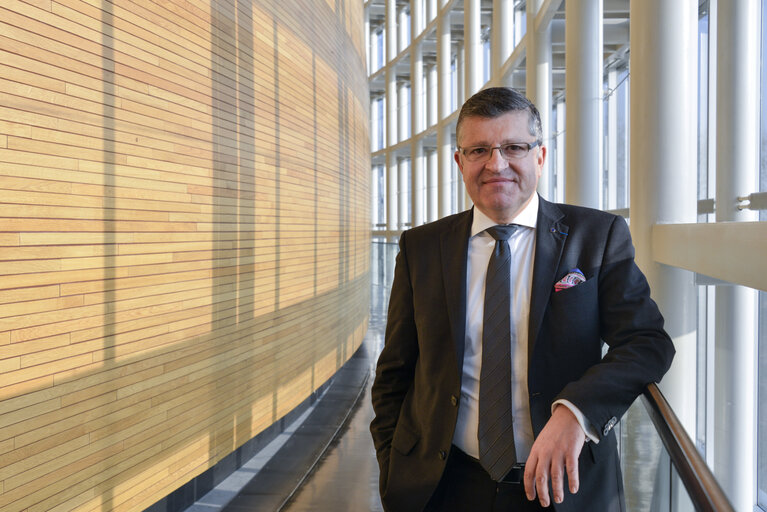 Foto 9: Franck PROUST in the European parliament in Strasbourg