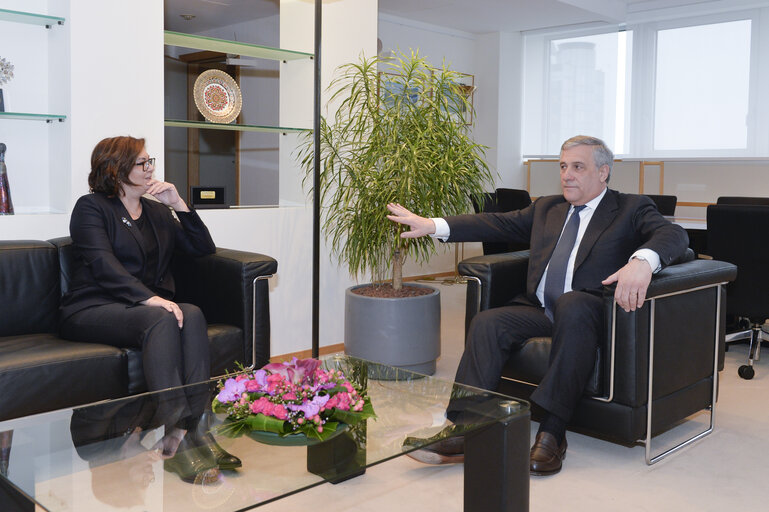 Antonio TAJANI - EP President meets with Adina-Ioana VALEAN MEP