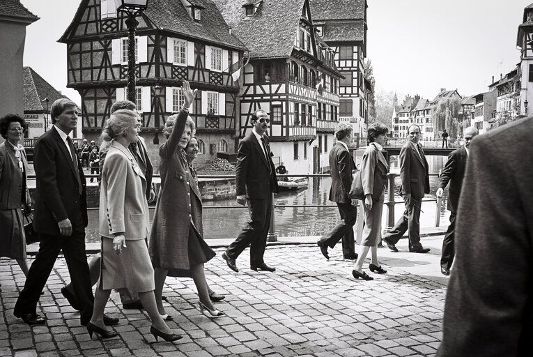 Official visit of the President of the United States in Strasbourg in May 1985.