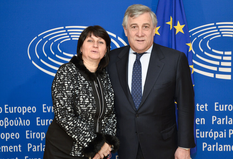 Antonio TAJANI - EP President meets with MEP Michaela SOJDROVA