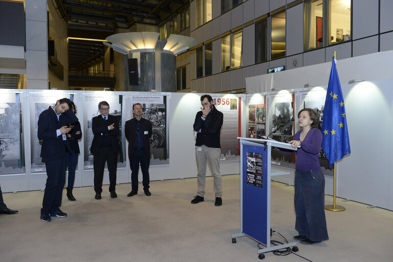 Opening of an exhibition on the tragedy of the Bois du Cazier, Marcinelle, in presence of EP President