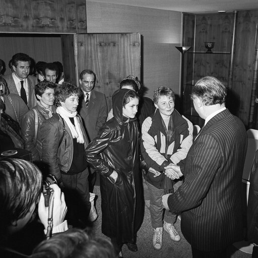 Photo 12: Association ' les meres d'Alger ' at the European Parliament in Strasbourg in february 1987