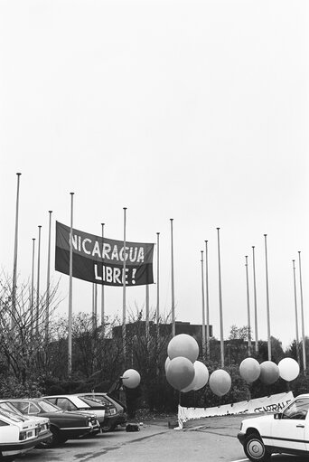 Fotografie 2: Protest for a free Nicaragua - November 1985 in Luxembourg