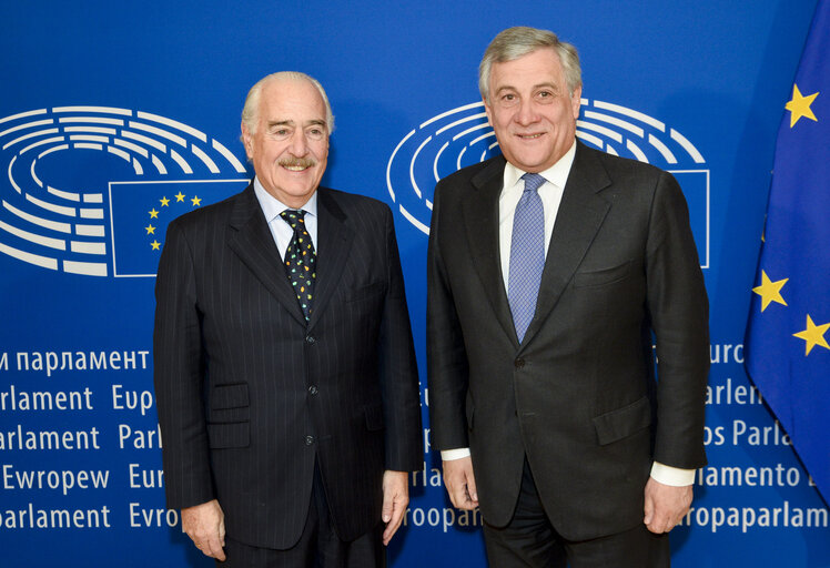 Antonio TAJANI - EP President meets with Andreas PASTRANA, former Prime Minister of Colombia