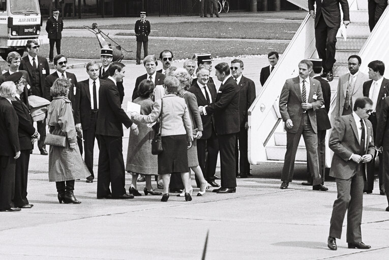 Fotagrafa 2: Official visit of Ronald REAGAN President of the United States in Strasbourg in May 1985. Arrival