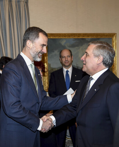 Billede 6: Official visit of EP President to Spain - Reception at El Pardo with the King of Spain, Italian President and Portuguese President