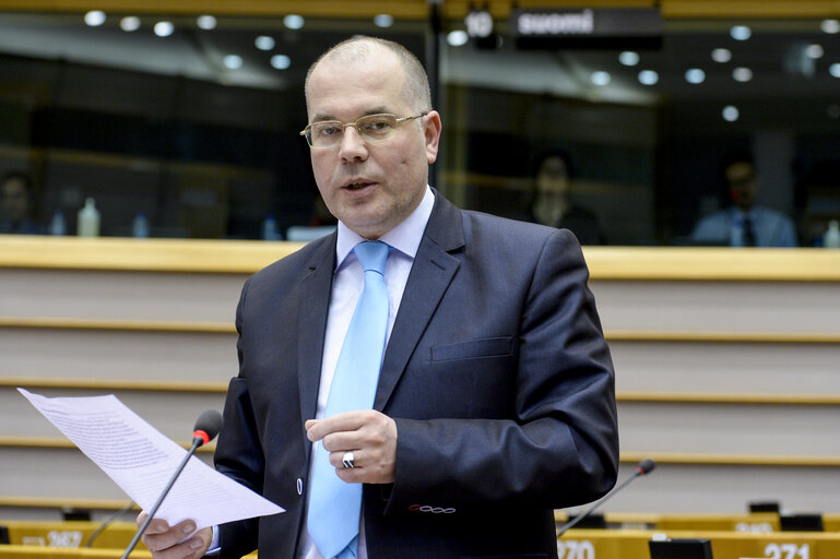 Photo 37: Plenary session in Brussels - Week 05  2017Votes and explanations of votes