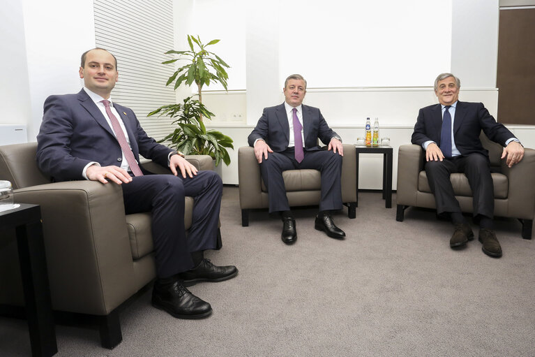 Antonio TAJANI - EP President meets with Giorgi KVIRIKASHVILI, Prime Minister of Georgia