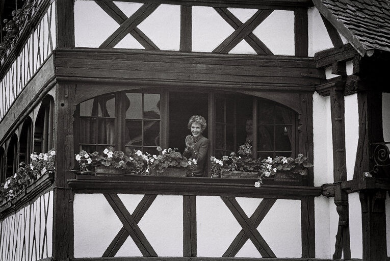 Official visit of the President of the United States in Strasbourg in May 1985.