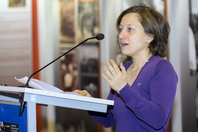 Opening of an exhibition on the tragedy of the Bois du Cazier, Marcinelle, in presence of EP President