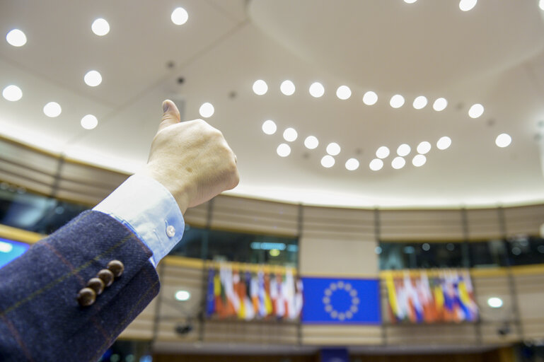 Photo 43: Plenary session in Brussels - Week 05  2017Votes and explanations of votes