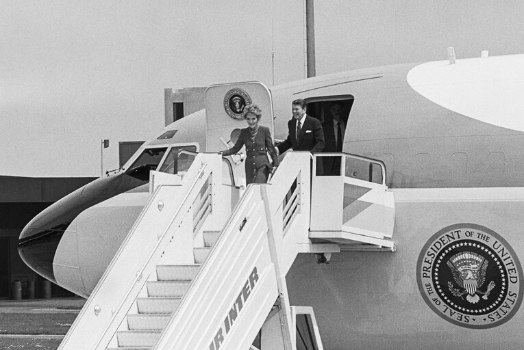 Fotagrafa 1: Official visit of Ronald REAGAN President of the United States in Strasbourg in May 1985. Arrival