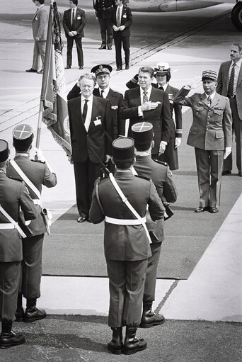 Fotagrafa 7: Official visit of Ronald REAGAN President of the United States in Strasbourg in May 1985. Arrival