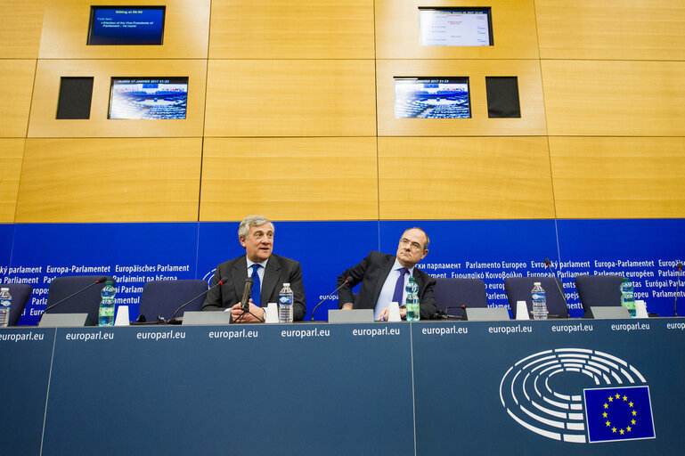 Fotografie 16: Press conference by Antonio TAJANI new elected EP President