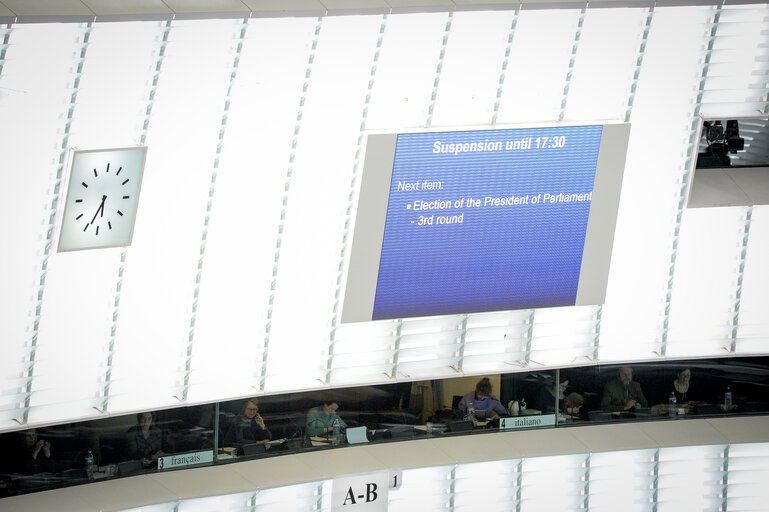 Photo 9: Plenary session Week 3 2017 in Strasbourg - Election of the President of the European Parliament