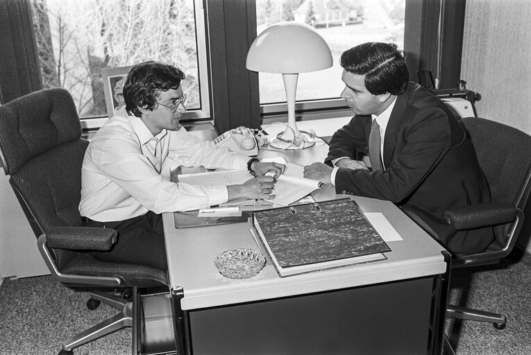 Kyriakos GERONTOPOULOS in his office at the EP in Strasbourg.