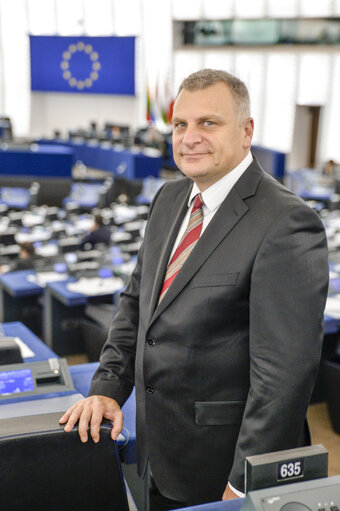 Foto 9: Peter KOUROUMBASHEV in the European Parliament in Strasbourg