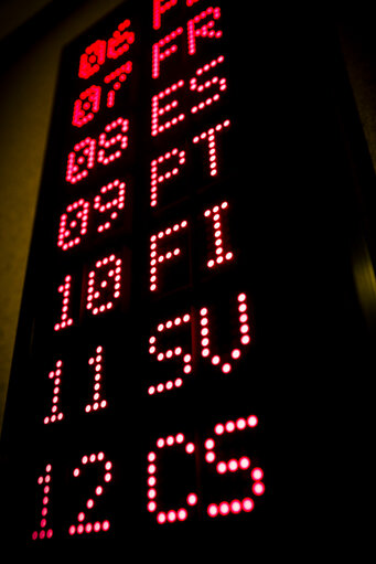 Fotografie 4: Stockshot of interpreter in the European Parliament