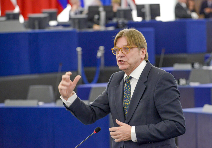 Foto 9: Plenary session week 7 2017 in Strasbourg    - Future of the EU