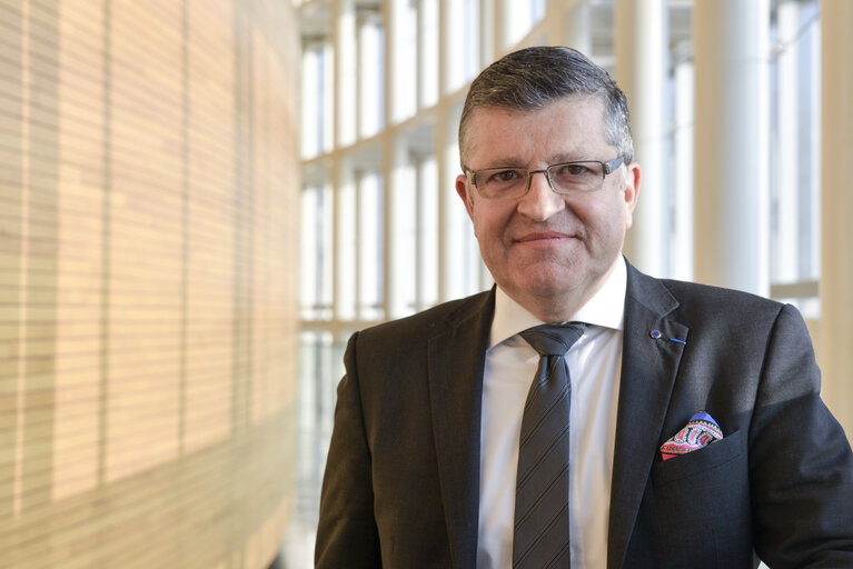 Foto 10: Franck PROUST in the European parliament in Strasbourg