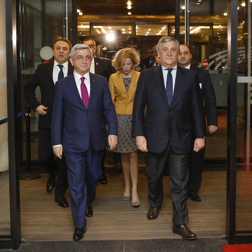 Fotografia 5: Visit of the President of the Republic of Armenia. Welcome