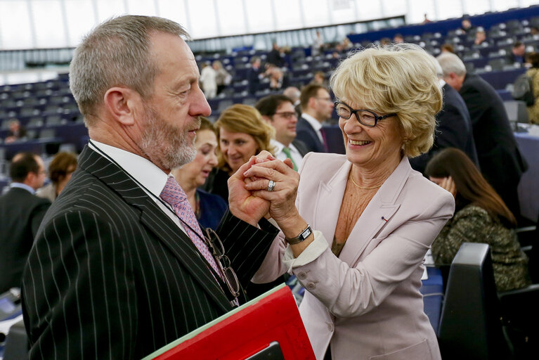 Fotografija 2: Plenary session Week 3 2017 in Strasbourg - Election of the Quaestors of Parliament