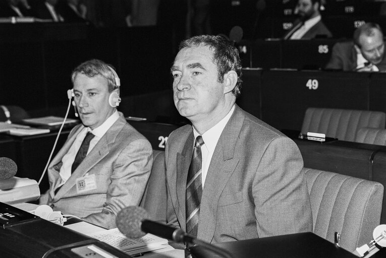 The Irish Minister of State of the Department of Agriculture and Food, in plenary session in Strasbourg - March 1990