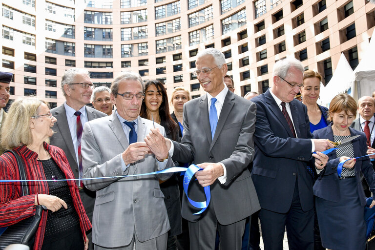 Foto 4: Open Day of the European institutions 2017 - Strasbourg -   Raise of the European Union flag by the Eurocorps