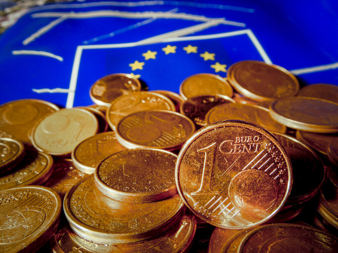 Photo 3 : Euro Coins in the context of the 2018 Budget of the European Union