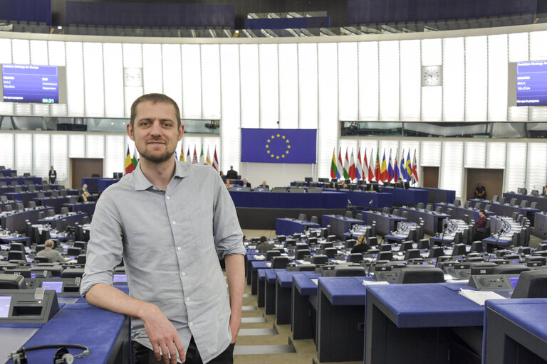 Billede 3: Florent MARCELLESI in the European Parliament in Strasbourg